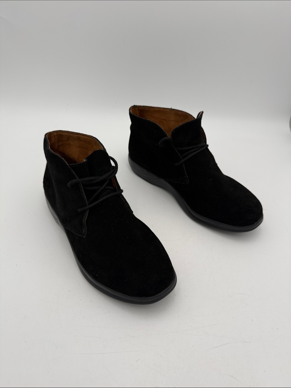 Dr Comfort Black Suede Chukka Boots women 9W Casual Lace-Up fall winter